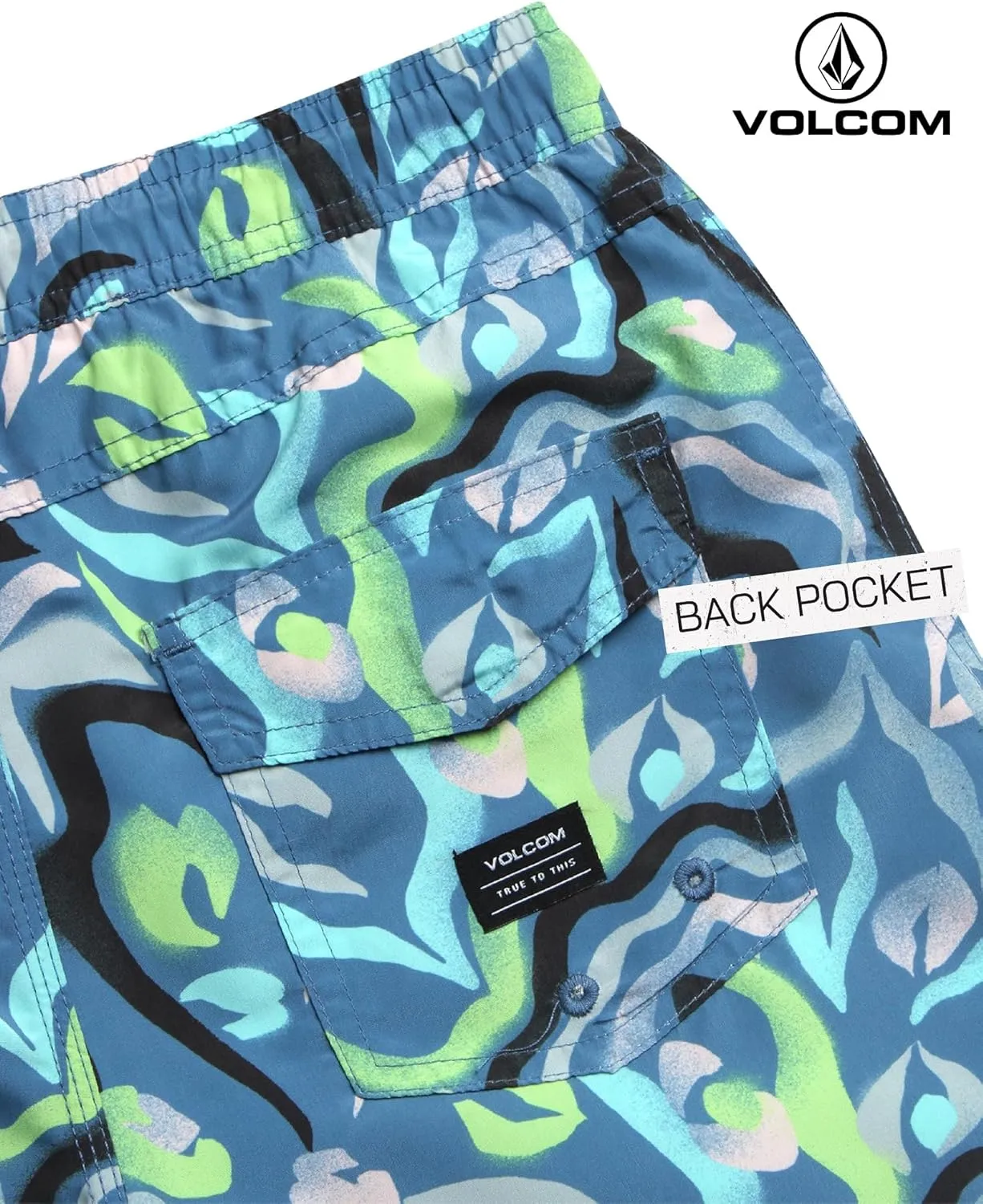 Volcom Boys Swim Trunks - UPF 50  Quick Dry Board Shorts with Drawstring Waist - Bathing Suit Swimsuit for Boys (Size: 8-16)